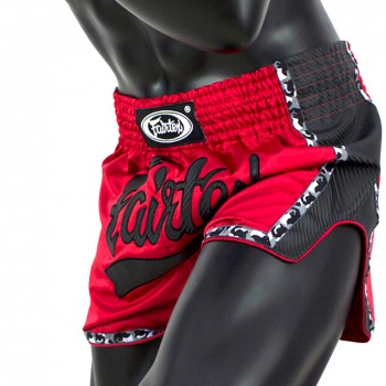 Fairtex BS1703 Шорты Тайский Бокс "Slim" Красные